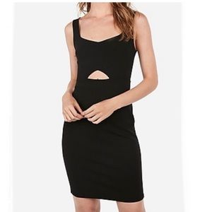 Front Cut Out Sheath Zip Dress from Express